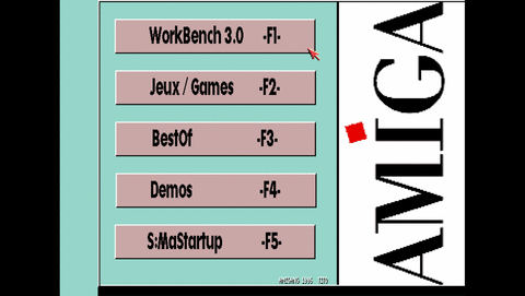Amiga Pi400, Puis mon Boot Menu de l'amiga (en plein écran)