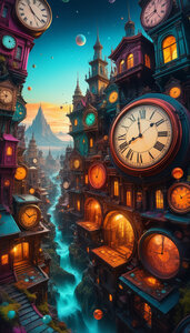 IMAGES CREER AVEC IA, LE TEMPS PASSE