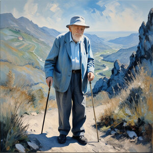 PORTRAIS IA, PAUL A LA MONTAGNE