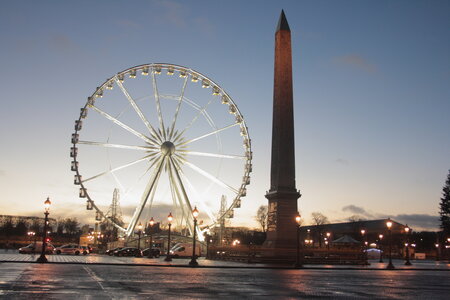 paris, grande roue et obelisque