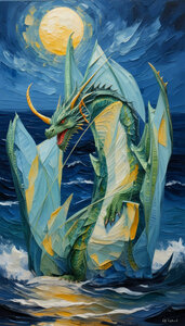 IMAGES CREER AVEC IA, DRAGON VERT