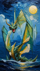 IMAGES CREER AVEC IA, DRAGON VERT