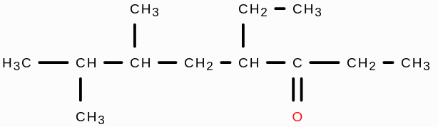 4-éthyl,6,7-diméthyloctan-3-one