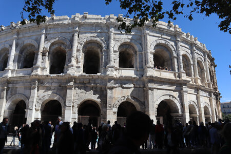 2024_09_14 De La Calmette à Nîmes, IMG_8338 Les arènes pendant la féria des Vendanges