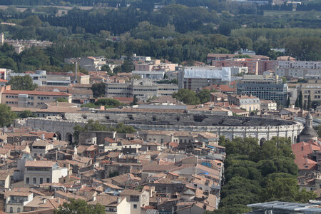 2024_09_17_Nîmes, IMG_8638 Les Arènes depuis la tour Magne