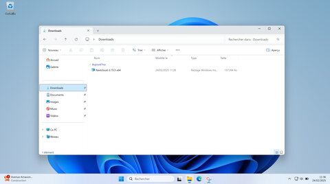 Tutoriel : La synchronisation et le partage de fichiers avec le service sDrive du CNRS, Repérer le fichier téléchargé dans le gestionnaire de fichiers