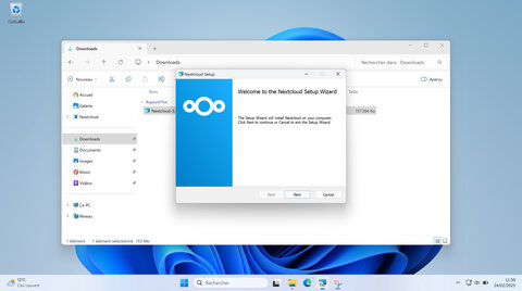 Tutoriel : La synchronisation et le partage de fichiers avec le service sDrive du CNRS, Lancement de la procédure d’installation du client de synchronisation