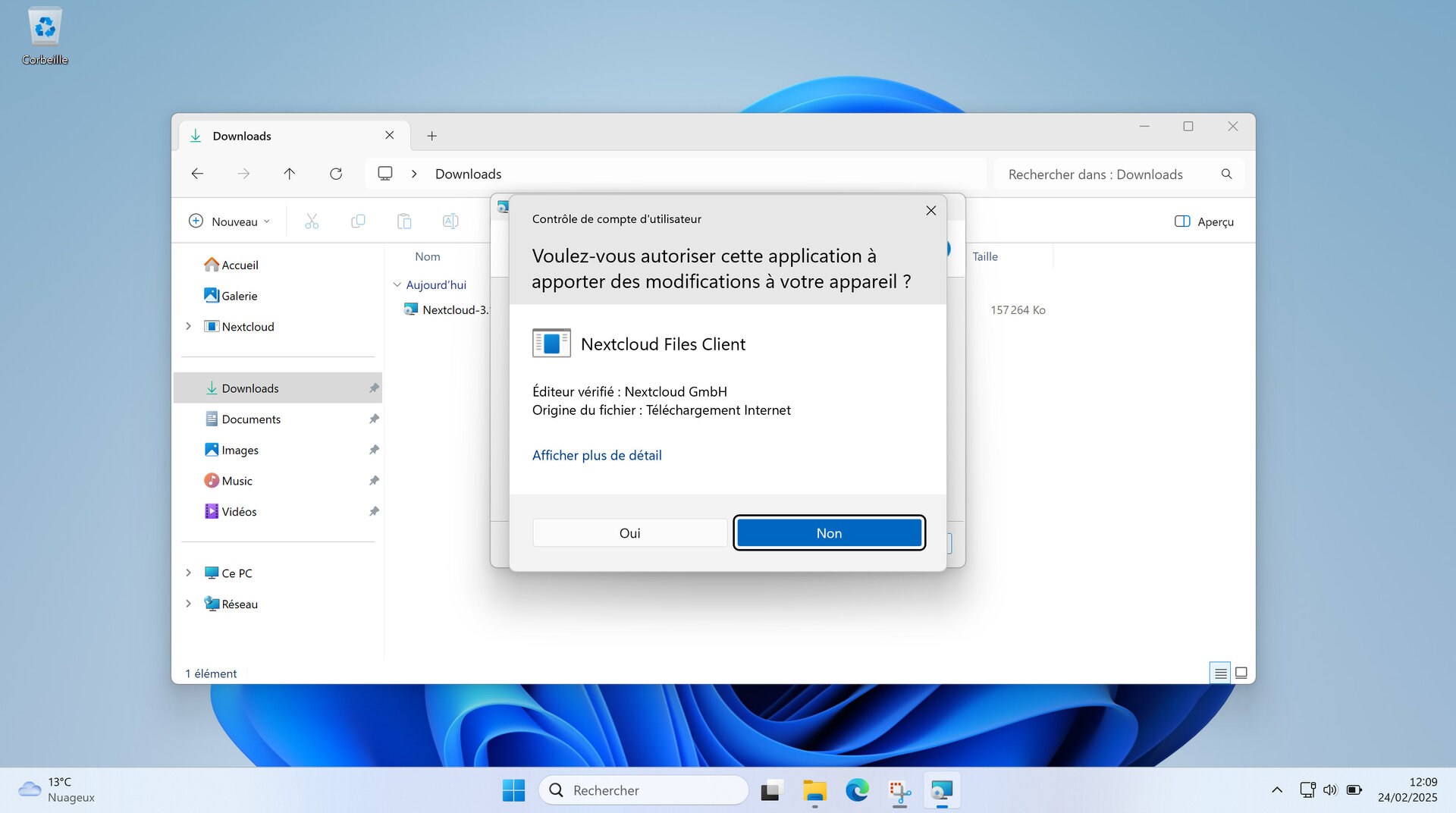 Autoriser à apporter des modifications à l’appareil