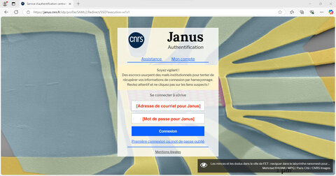 Tutoriel : La synchronisation et le partage de fichiers avec le service sDrive du CNRS, Deuxième connexion à Janus 2