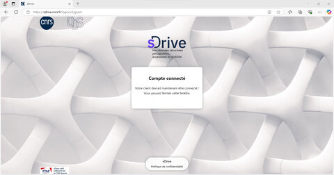 Tutoriel : La synchronisation et le partage de fichiers avec le service sDrive du CNRS, Compte connecté