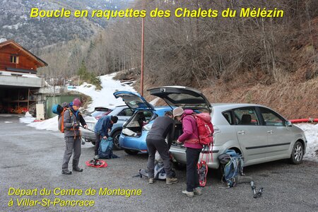 Boucle en raquettes au Chalets du Mélézin , Boucle des  Chalets du Mélézin 001