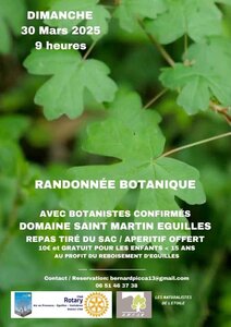 Affiche - Conférence 21 mars 2025 à Éguilles, Randonne e botanique du 30 mars 2025 a Eguilles 
