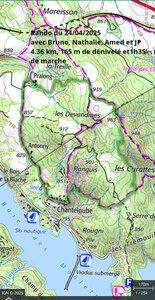 2025_04_24 Boucle des Curattes, 2025_04_24 Chanteloube_boucle des Curattes Trace