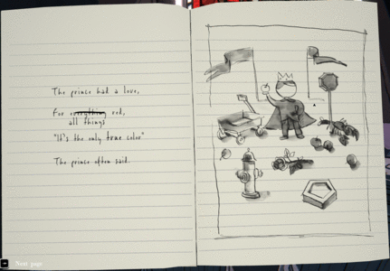 The Red Prince Manuscript, https://static.wikia.nocookie.net/blue-prince/images/f/f6/The_Red_Prince_Manuscrit_5-6.png