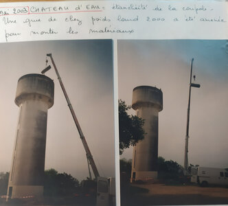 Château d'eau, CHRONIQUE-2003-Re fection cha teau d’eau
