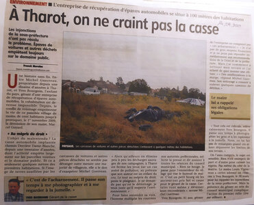 Casse auto (cliquer pour en savoir plus), CHRONIQUE-CASSE AUTO-2010 Article YR