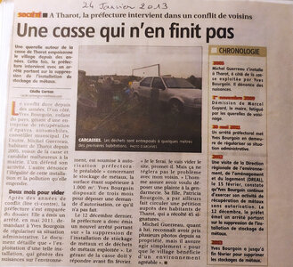 Casse auto (cliquer pour en savoir plus), CHRONIQUE-CASSE AUTO-2013 Article YR