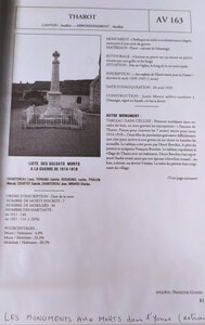 Monument aux morts, MONUMENT AUX MORTS-notice