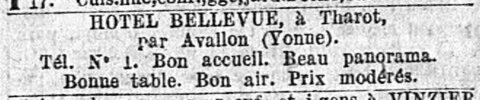 Hôtel Bellevue - publicités (cliquer pour voir plus), BELLEVUE-1932-Publicite  pour l’ho tel-L’Intransigeant-juin 1932