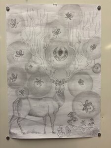 Inktober 2025, Cerf-couronne-luciole