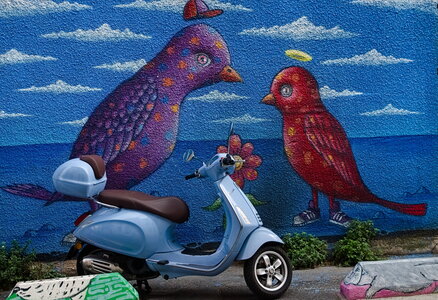 Sortie Sète, La Vespa bleue