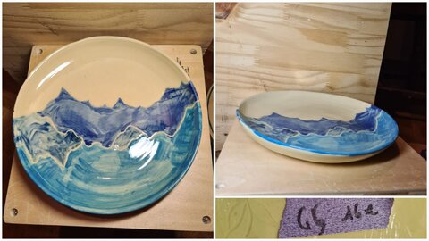 Les Monts s'emmèlent - Poterie Florence Malo-Perold, G5 - Petite assiette - 16&euro;