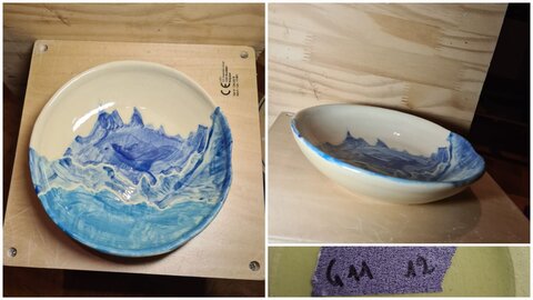 Les Monts s'emmèlent - Poterie Florence Malo-Perold, G11 - mini assiette - 12&euro;