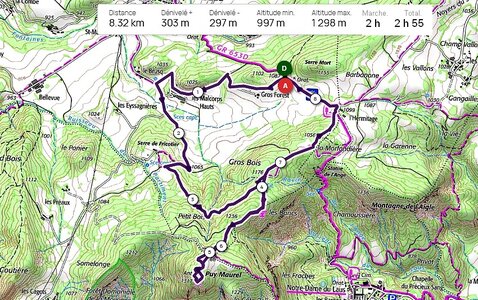 Puy Maurel, Rando &agrave; puy Maurel