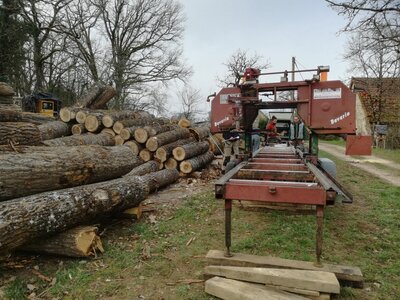Evolutions à l'écolieu de Rhodes , 20210302_scierie mobile