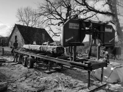 Evolutions à l'écolieu de Rhodes , 20210305_scierie mobile