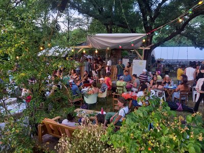 Evolutions à l'écolieu de Rhodes , 20250614_concert repas_nuits des for&ecirc;ts