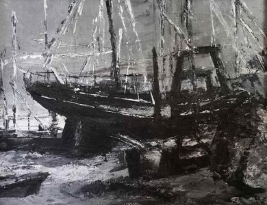 Cdessins, bateau cale