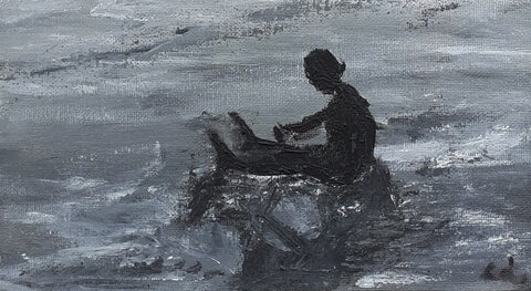 Cdessins, plage-N&B2