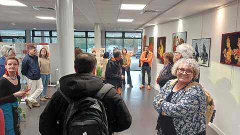 Sigiri Apsara, exposition de batiks de Prémalal De Silva, 20260312_183307