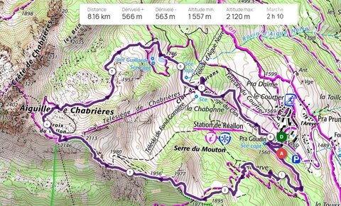Raquettes à Réallon, Raquettes &agrave; r&eacute;allon