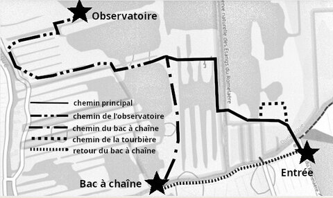 Carte du Romelaëre, map romelaere chemins