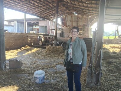 PONTECORVO AVRIL 2026 AVEC THIERRY BRIGITTE ET CLAUDE, BRIGITTE A LA FERME DE MON COUSIN GUISEPPE