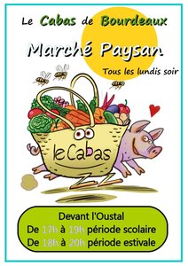 Affiches activités, Lundi 17 h Cabas Bourdeaux