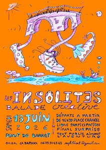 Affiches activités, 13 Juin 16h30 balade Pont de Barret