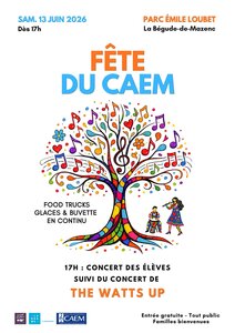 Affiches activités, sam 13 Juin f&ecirc;te Caem   Watts up