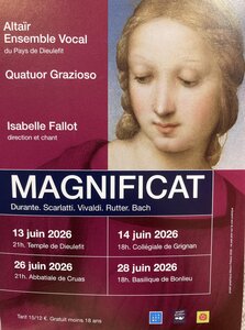 Affiches activités, Magnificat 28 Juin 18 h Bonlieu 