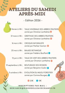 Affiches activités, Ateliers p&eacute;pini&egrave;re