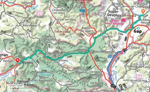 Blog été 2026, Parcours-Chabottes