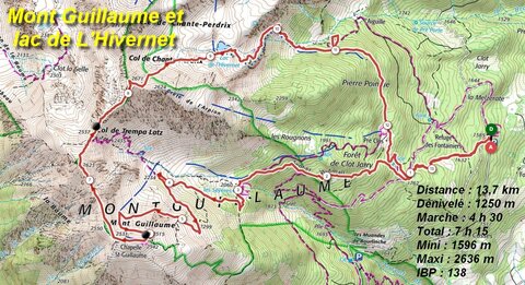 Mont Guillaume et Lac de L'Hivernet, Mont Guillaume et Lac de L&rsquo;Hivernet