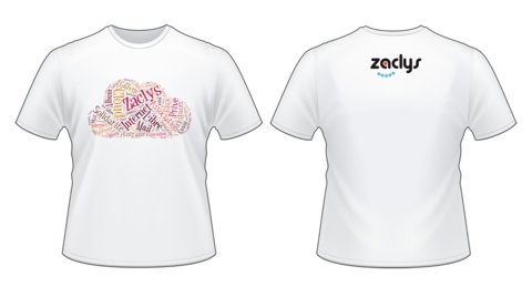 T-shirt zaclys sondage, T-shirt zaclys blanc