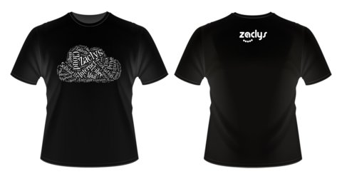 T-shirt zaclys sondage, design t-shirt noir_nuage