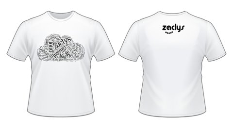 T-shirt zaclys sondage, design t-shirt blanc_nuage
