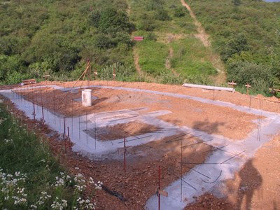 2012-07 construire à st Prim, 120710 fondations
