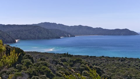 Nouvelle Zélande, novembre à janvier 2019-20, _1270977 raw De bas en haut  Waiharakeke Bay  Goat Bay  Totaranui Beach   Abel Tasman  ile du sud