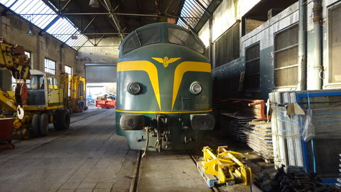 PFT-TSP - Musée Retro Train à St-Ghislain, collection du PFT (Patrimoine Ferroviaire Touristique). Certaines de ces machines roulent encore, notamment lors du festival du Bocq à la mi-août :-) , DSC05069
